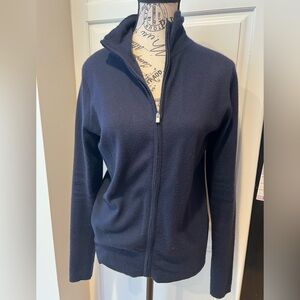 Peter Millar Midnight blue cashmere knit cardigan